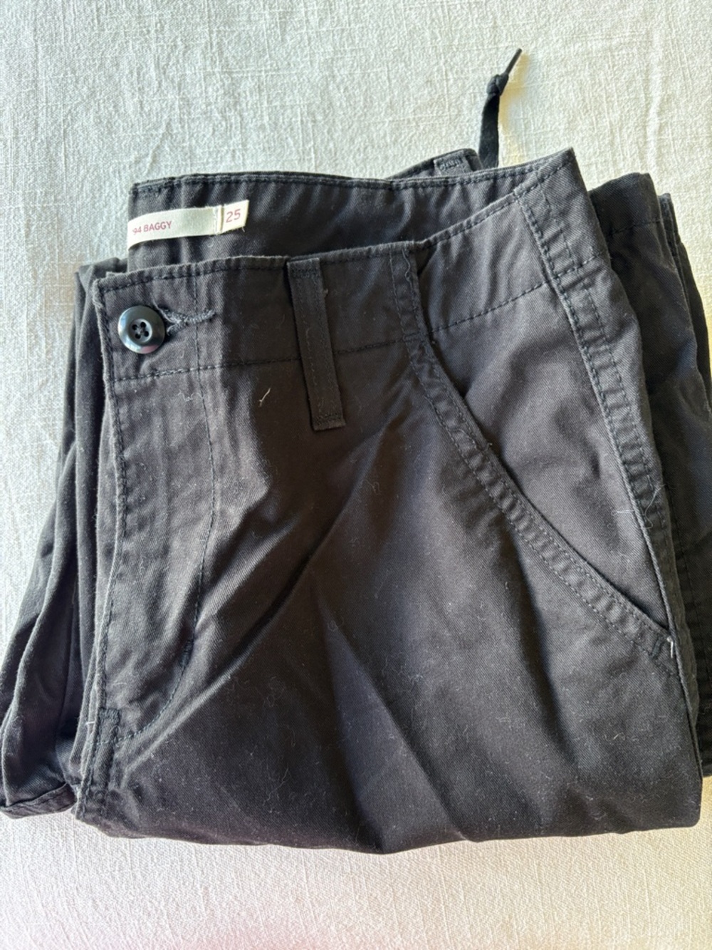 Levi's Black Baggy Chinos